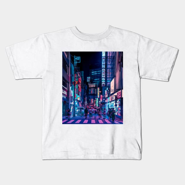 Daydreaming of Tokyo Kids T-Shirt by HimanshiShah